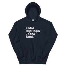 Load image into Gallery viewer, Lofi, HipHop, Jazz &amp; Soul - Unisex Hoodie - lofijazzsoul
